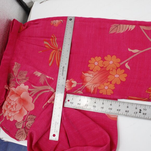 Paulmi & Harsh Pants Women Small Rani Pink Floral Printed Pleated Wide Leg lined - Picture 10 of 13